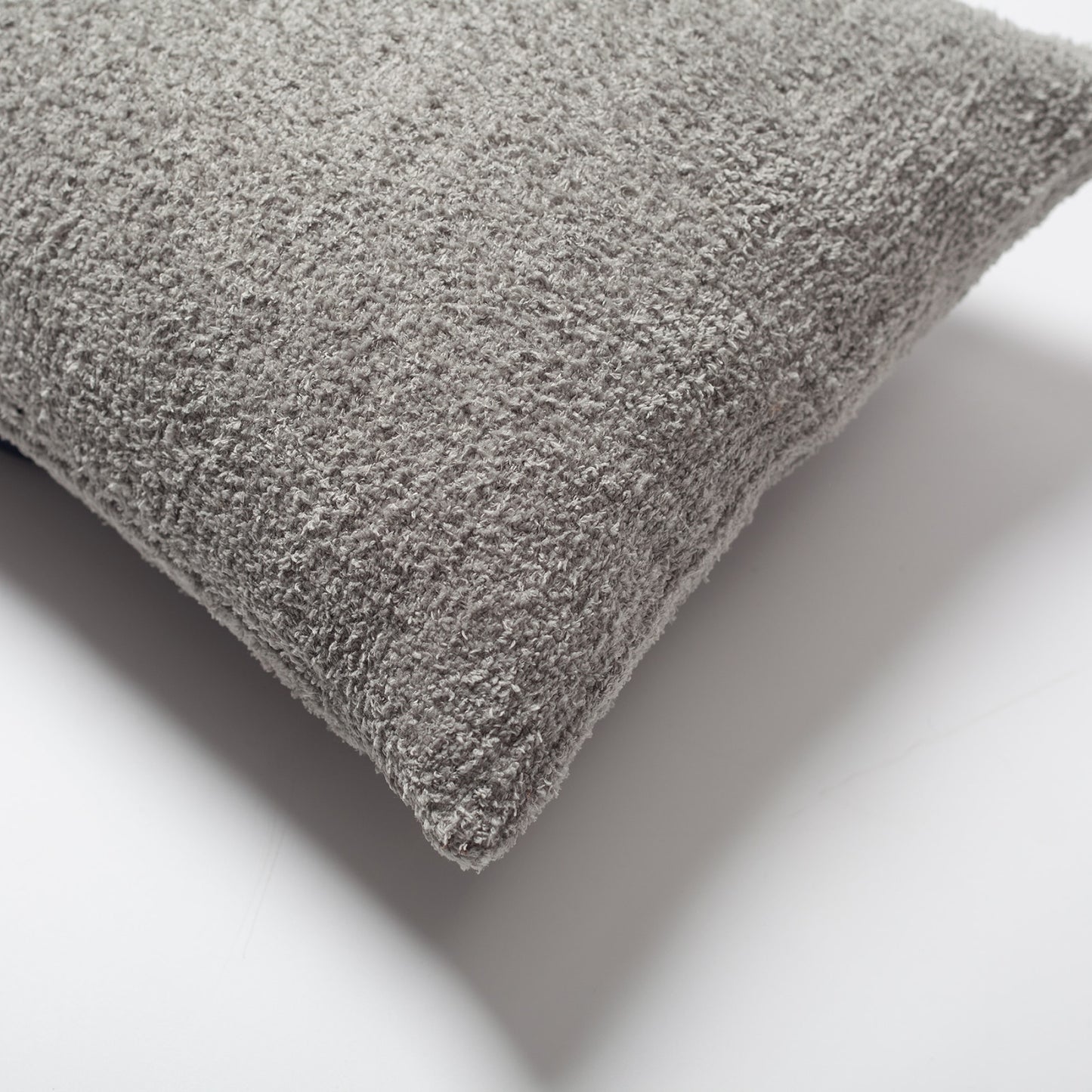 Cozy | Light Gray Plush Soft Textured Long Lumbar 14"x28" Throw Pillow Cover