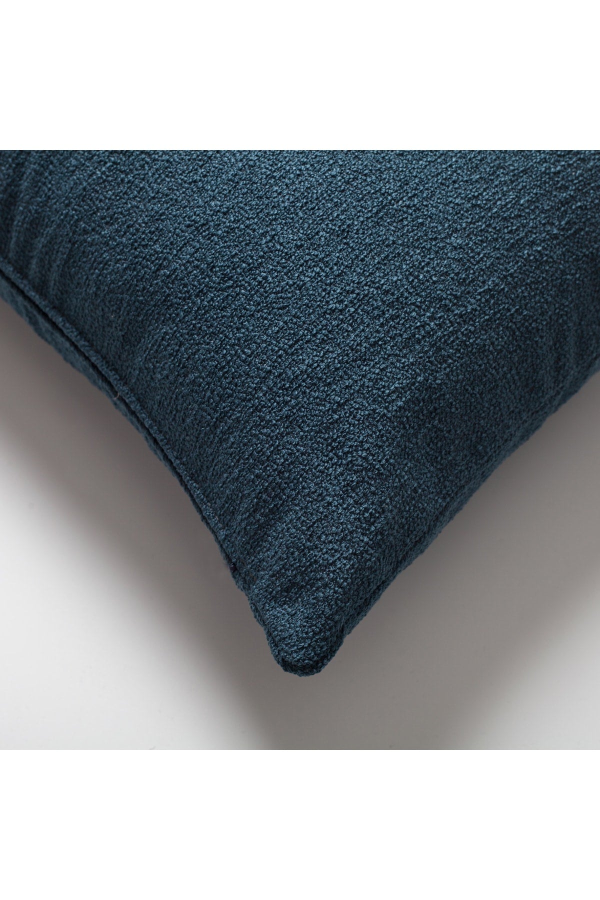 Julia | Teal Blue Boucle Textured Solid Lumbar Square 20''x20'' Throw Pillow Cover