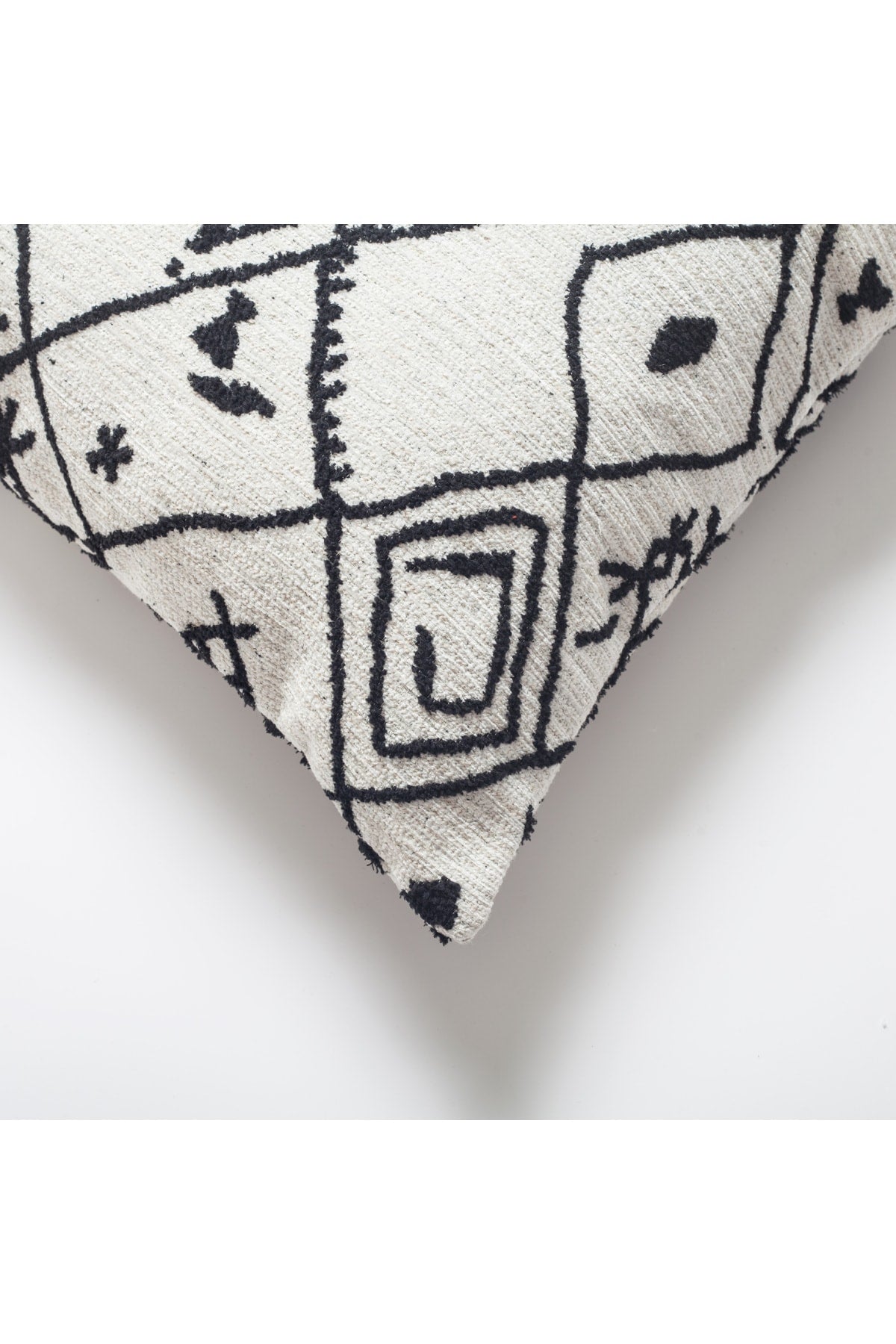 Merino | Boho Moroccan Paterned Woven Long Lumbar 14"x28" Throw Pillow Cover