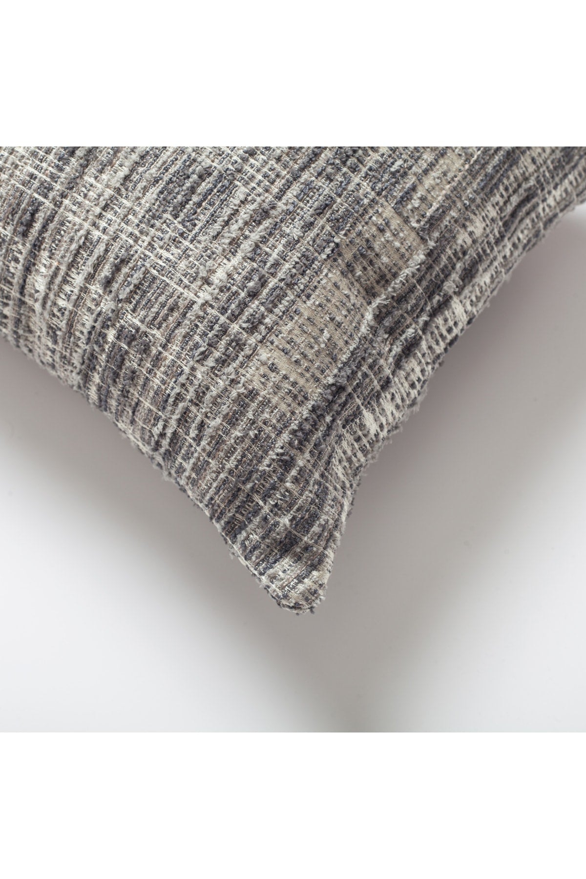 Tweed | Gray Heathered Woven Textured Plain Lumbar 12"x20'' Throw Pillow Cover