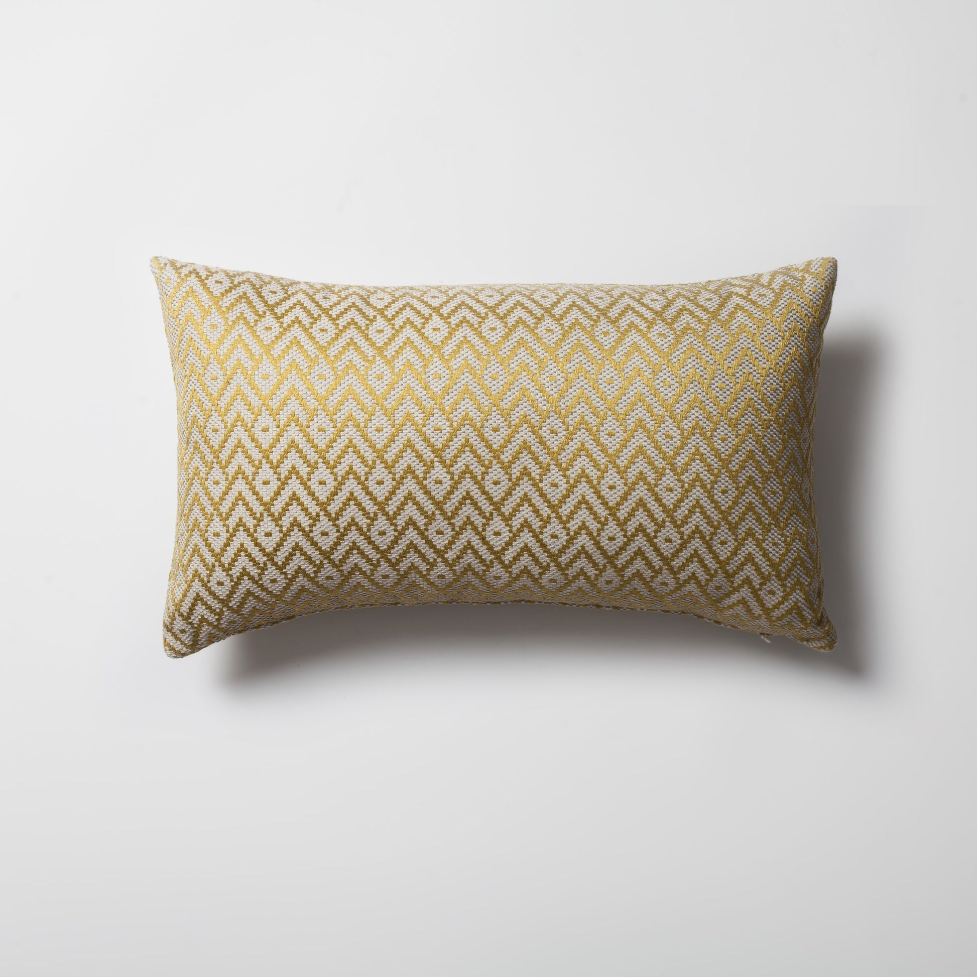 Gusto | Golden Olive Modern Small-Scale Patterned Lumbar 12''x20'' Throw Pillow Cover