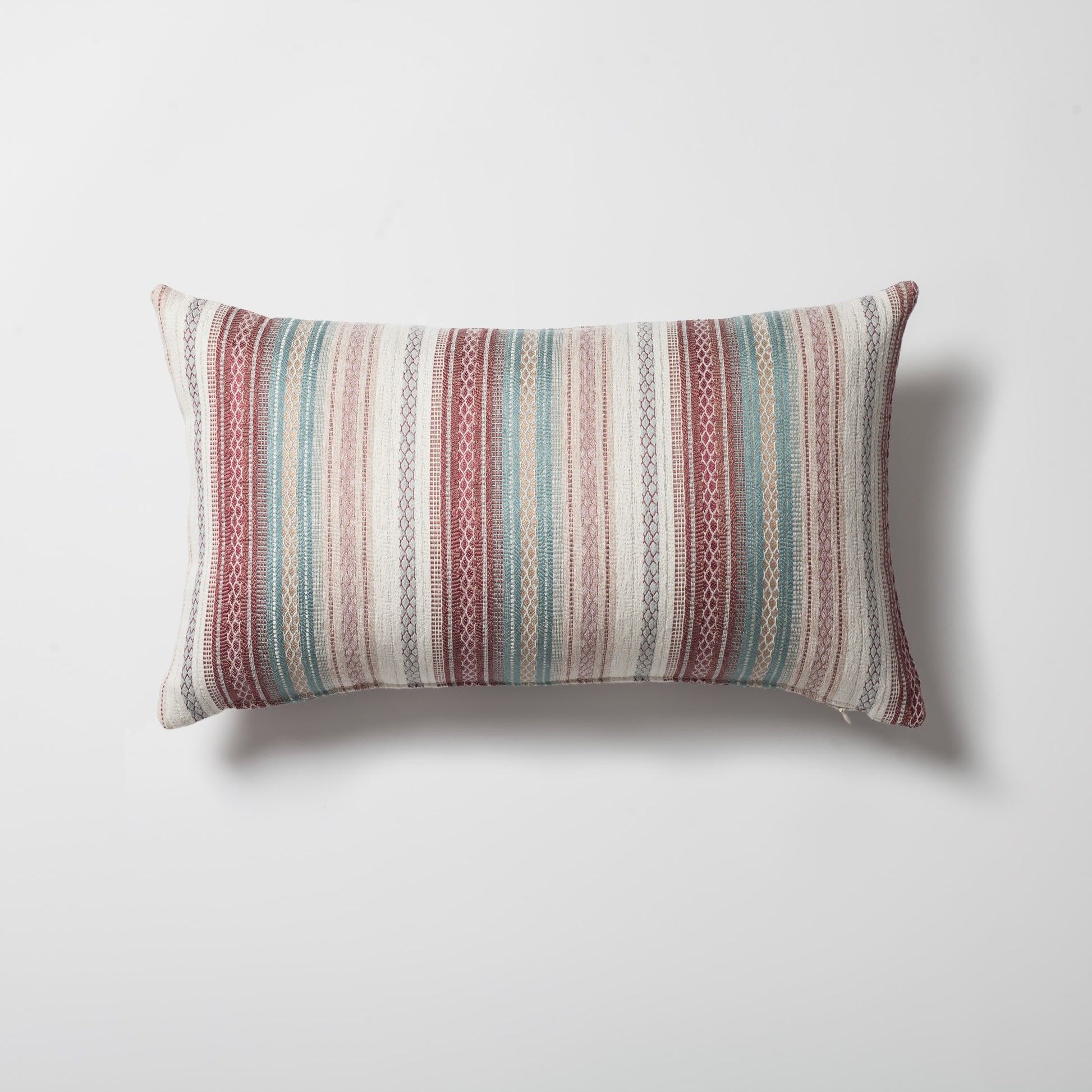 Bohem | Blue Ethnic Kilim Striped Pattern Textured 12"x20'' Throw Pillow Cover