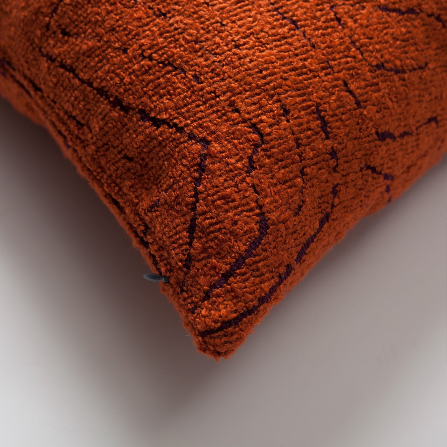 Amorf | Orange Abstract Minimal Design Textured Long Lumbar 14"x28'' Throw Pillow Cover