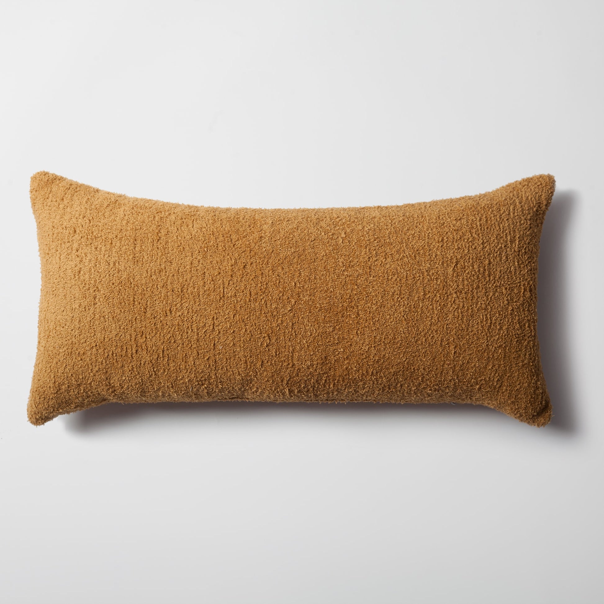 Cozy | Mustard Plush Soft Textured Long Lumbar 14"x28" Throw Pillow Cover