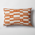 Surya | Burnt Orange Textured Herringbone Stripe Lumbar 12''x20'' Throw Pillow Cover