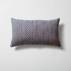 Sense | Navy Blue Textured Herringbone Stripe Lumbar 12''x20'' Throw Pillow Cover
