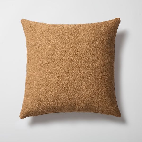 Mustard yellow boucle textured solid square throw pillow cover 20"x20"