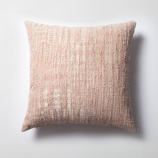 Tweed | Pink Heathered Woven Textured Plain Square 20"x20'' Throw Pillow Cover