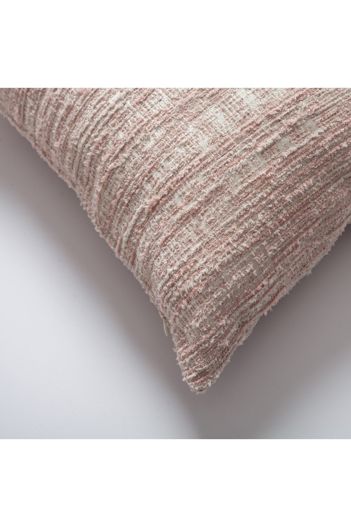 Tweed | Pink Heathered Woven Textured Plain Square 20"x20'' Throw Pillow Cover