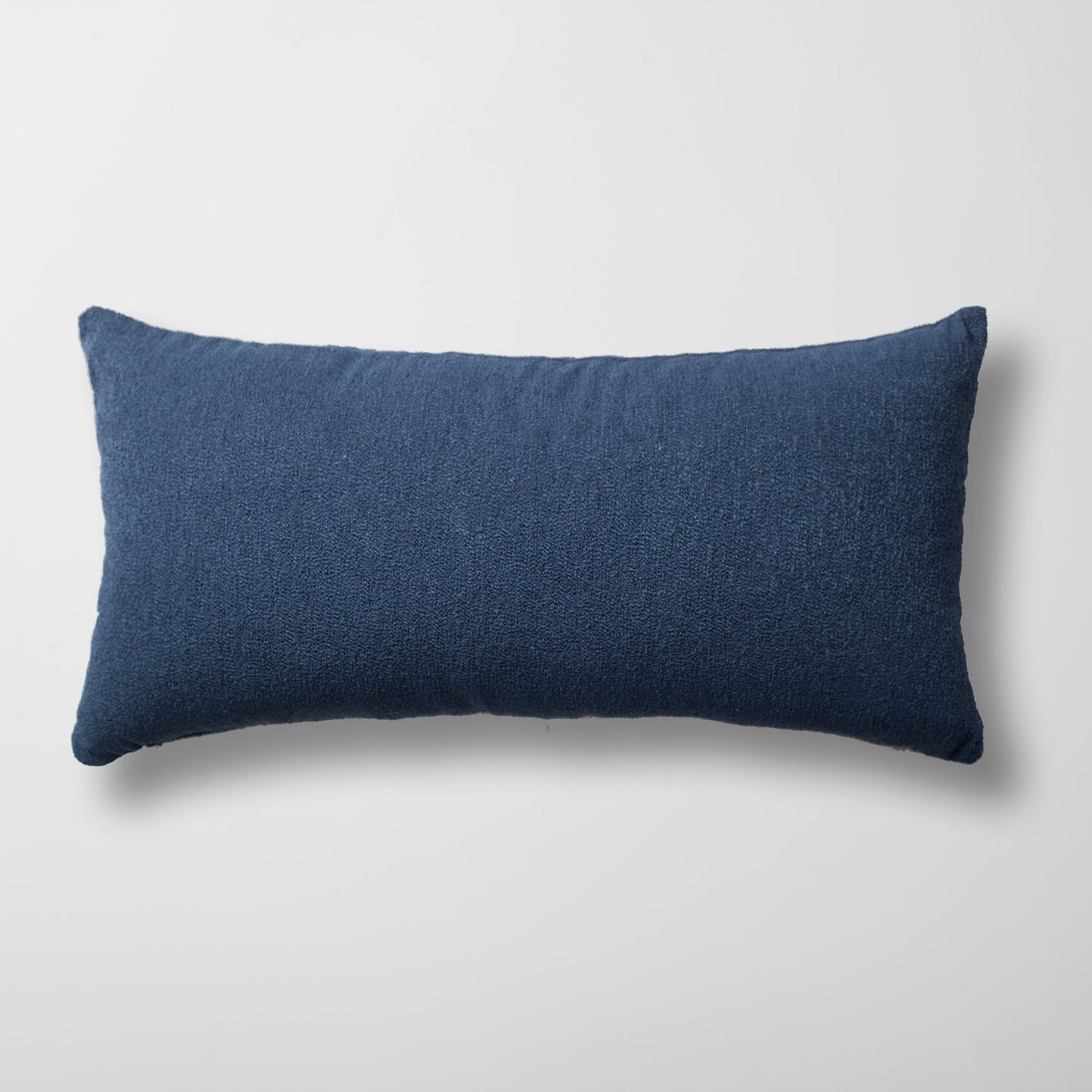 Julia | Blue Boucle Textured Solid Long Lumbar 14"x28" Throw Pillow Cover