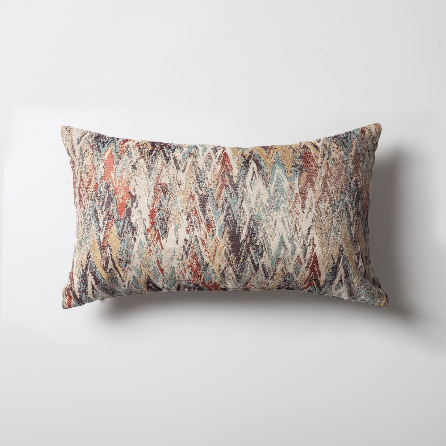 Genoa | Multicolored Abstract Patterned Lumbar 12''x20'' Throw Pillow Cover