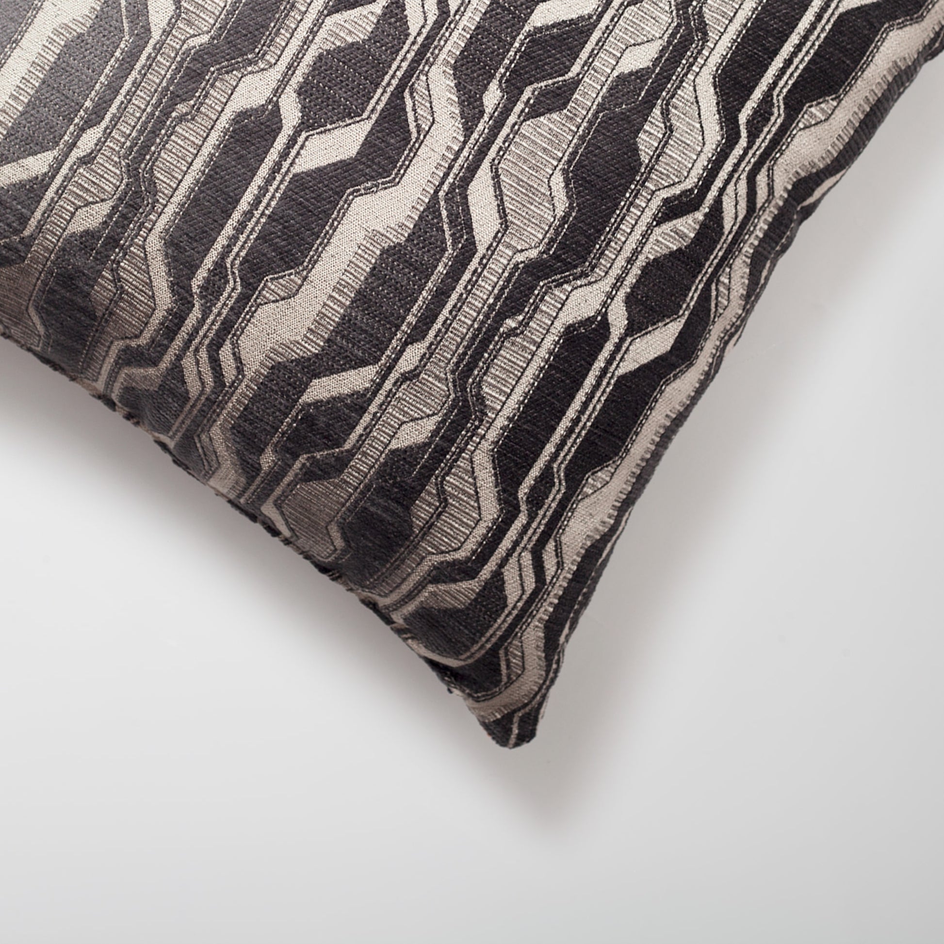 Lebon | Dark Gray Modern Geometric Patterned Square 20''x20'' Throw Pillow Cover