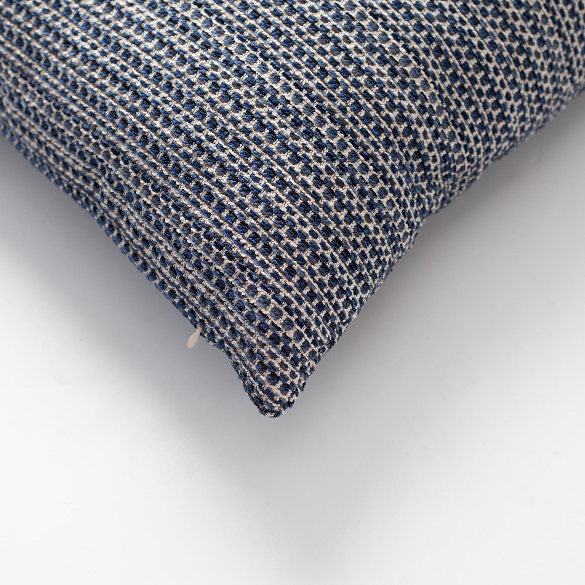 Kraft | Navy Blue Textured Woven Square 18''x18'' Throw Pillow Cover