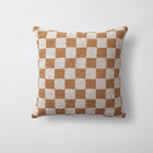 Mojo | Mustard Yellow Boucle Woven Checkered Square 18''x18'' Throw Pillow Cover