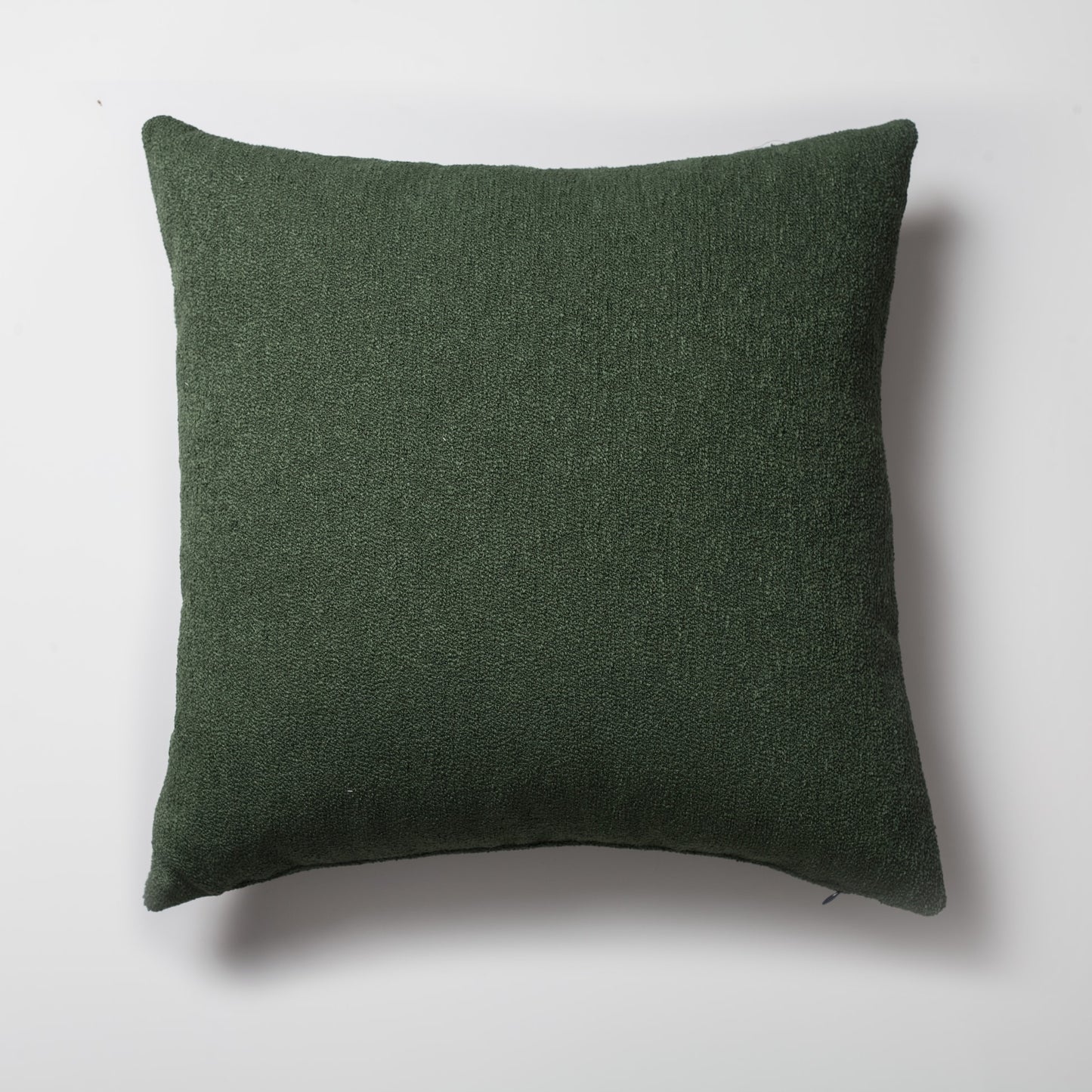 Julia | Green Boucle Textured Solid Lumbar Square 20''x20'' Throw Pillow Cover