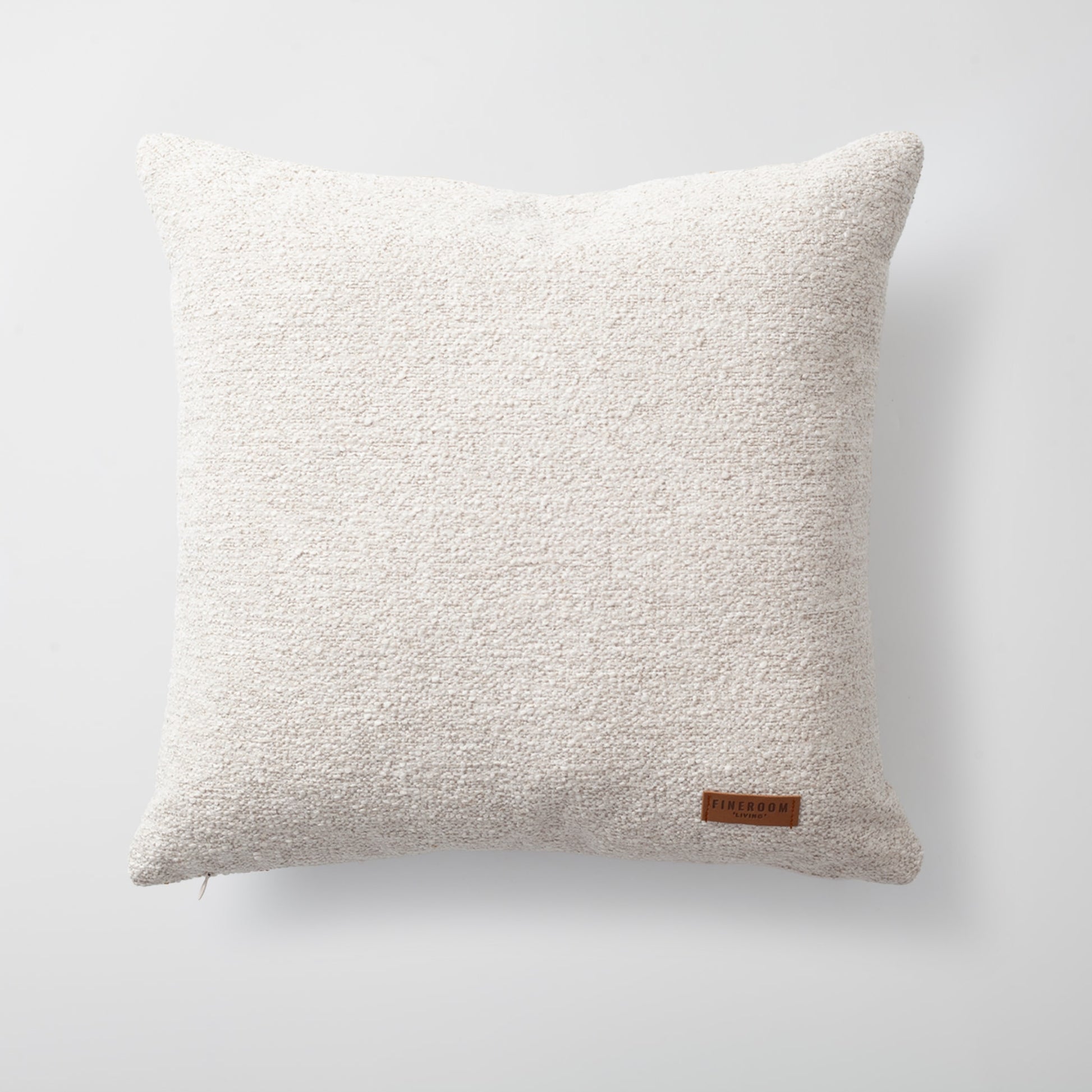 Oblique | Navy Blue Striped Boucle Textured Square 20''x20'' Throw Pillow Cover