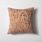 Gilda | Burnt Orange Mid-Century Modern Geometric Textured Woven Square 18''x18'' Throw Pillow Cover
