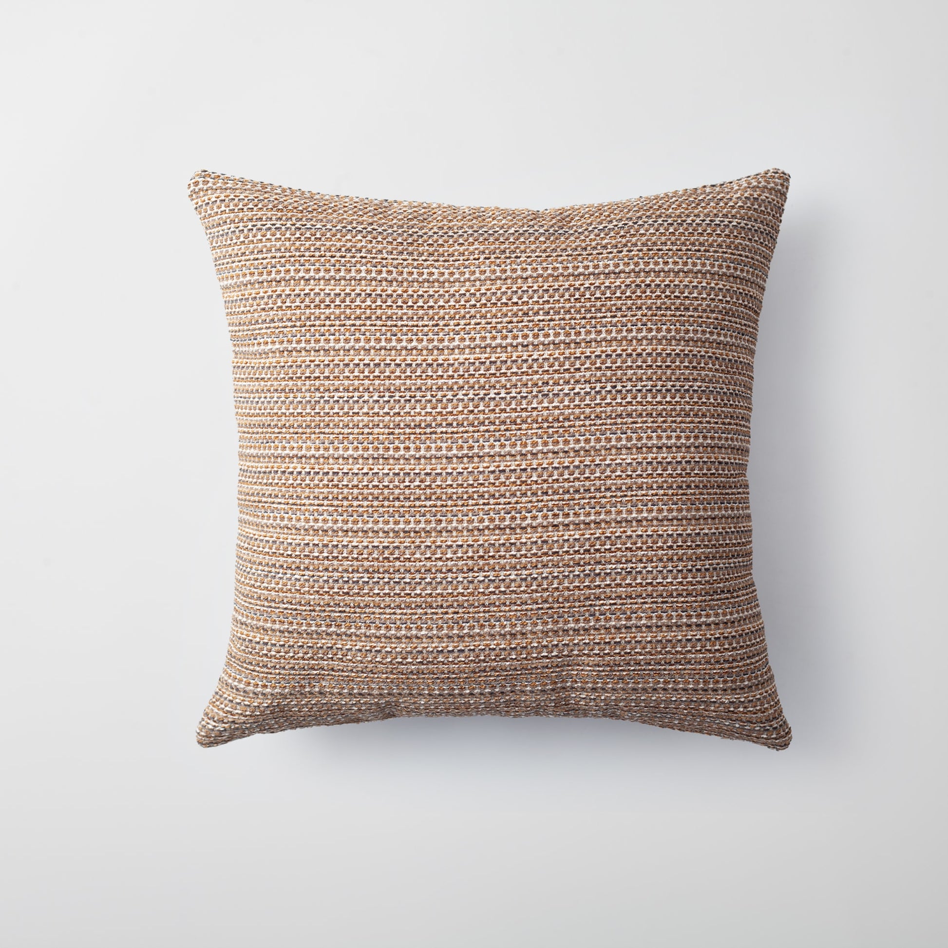 Kraft | Mustard Textured Woven Square 18''x18'' Throw Pillow Cover