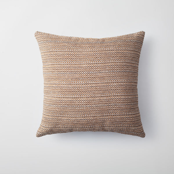 Mustard textured woven square throw pillow cover 18"x18"