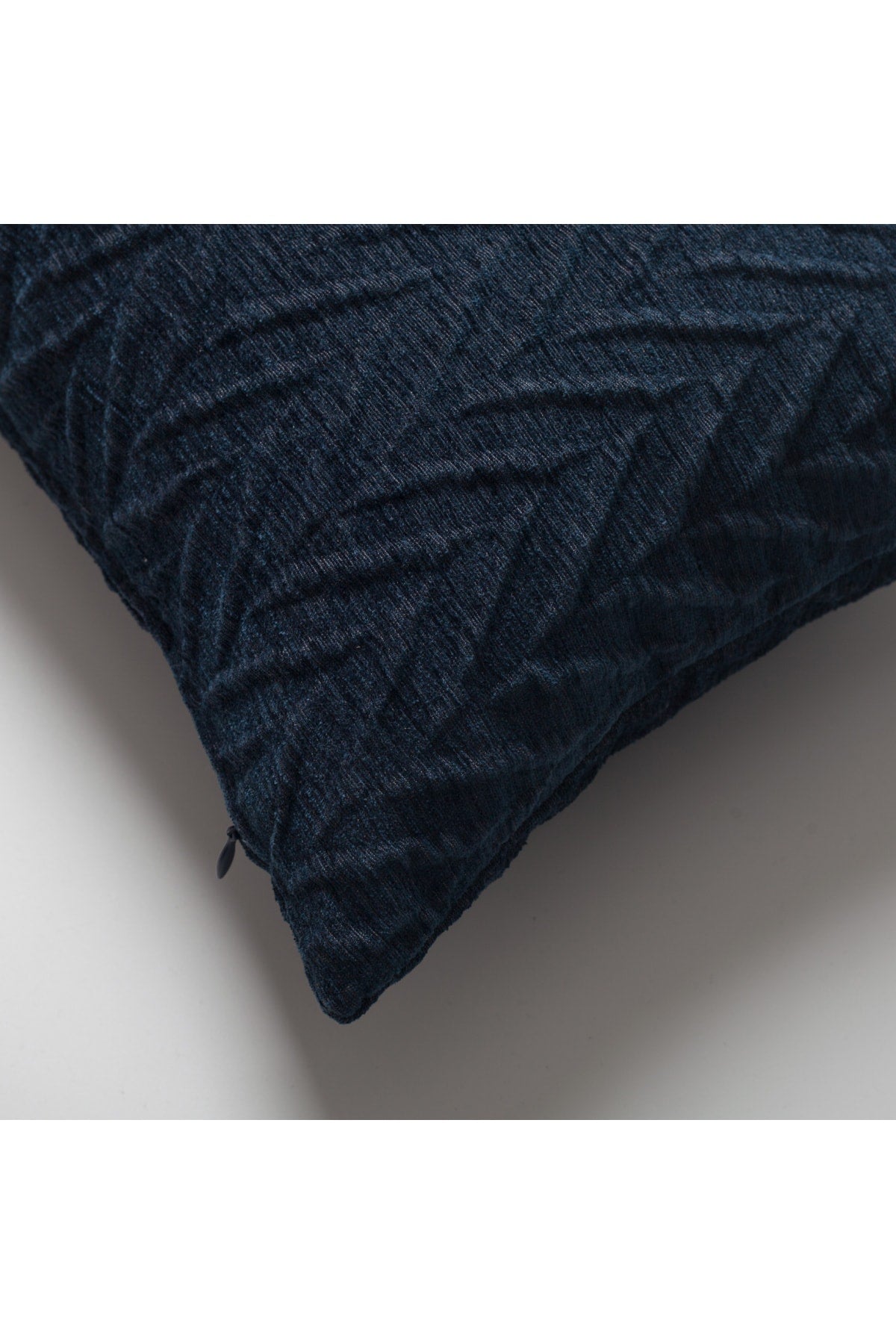 Cello | Navy Blue Textured Chevron Lumbar 12"x20" Throw Pillow Cover
