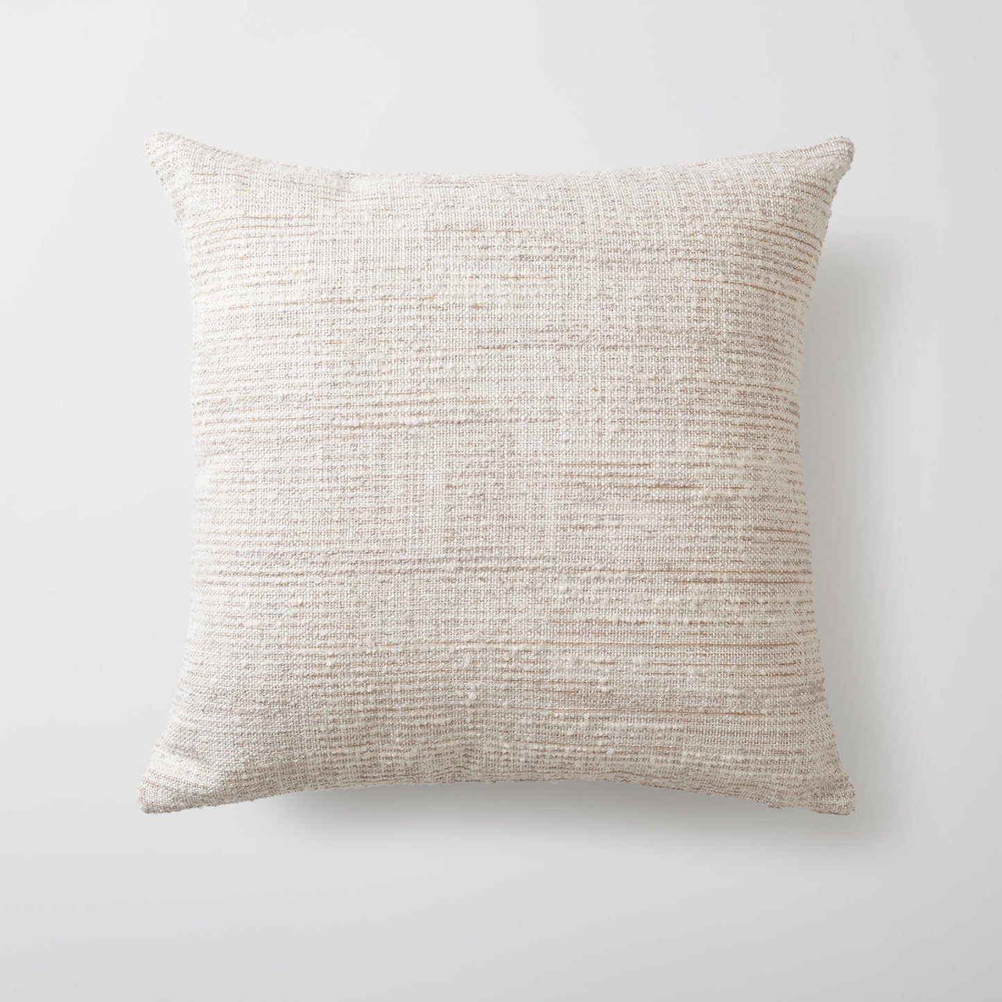 Lanzo | Neutral Boucle Textured Woven Square 18''x18'' Throw Pillow Cover