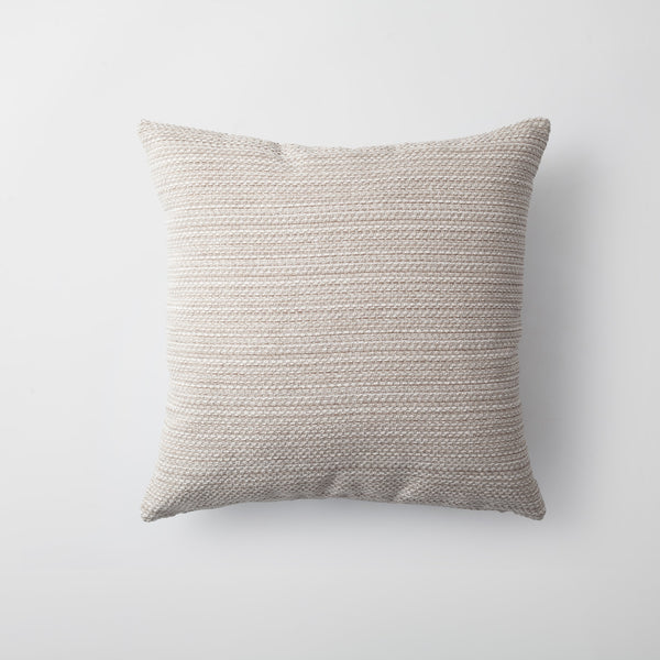 Neutral textured woven square throw pillow cover 18"x18"