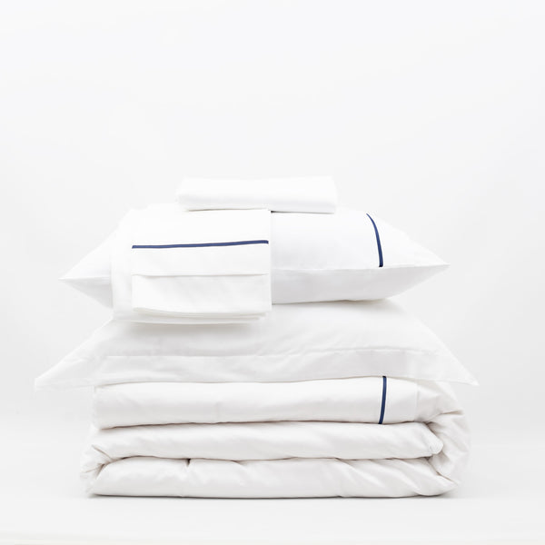 Navy blue queen size duvet cover set