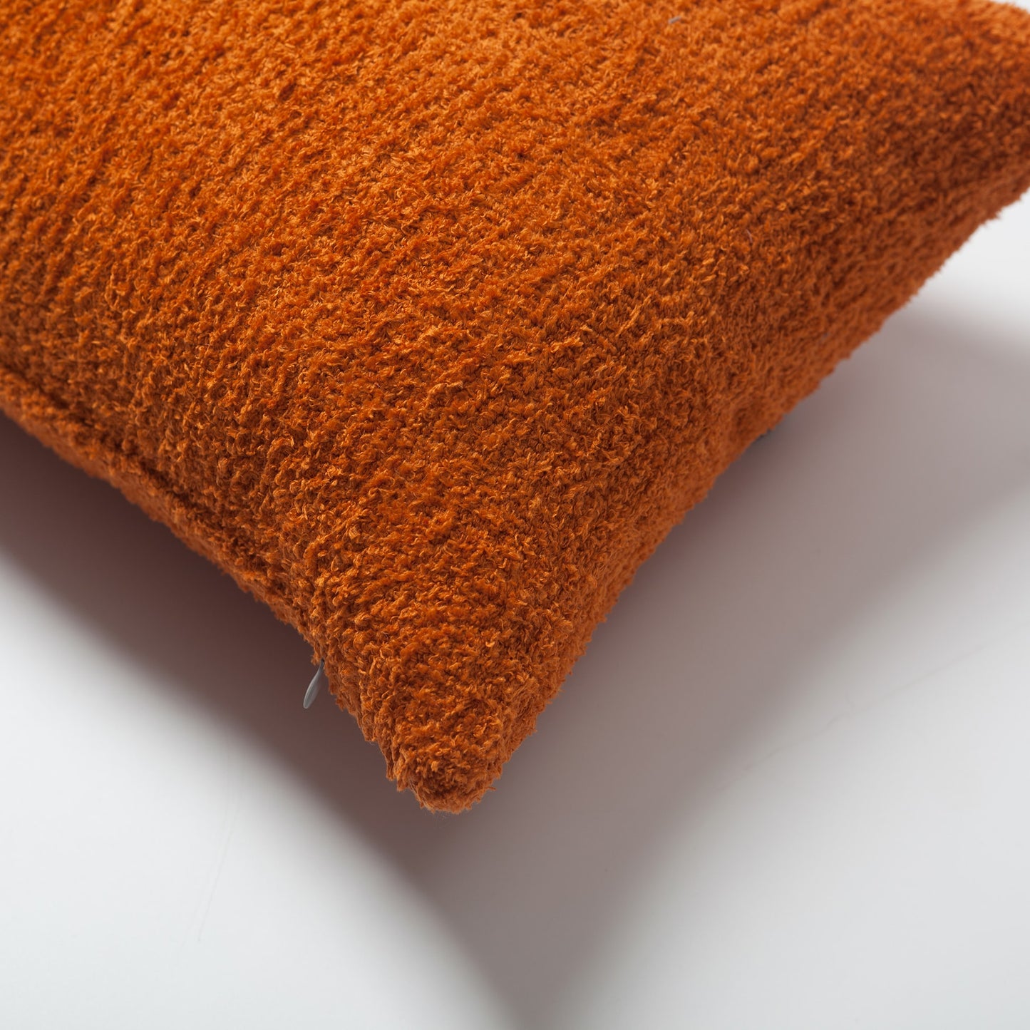 Cozy | Orange Plush Soft Textured Long Lumbar 14"x28" Throw Pillow Cover