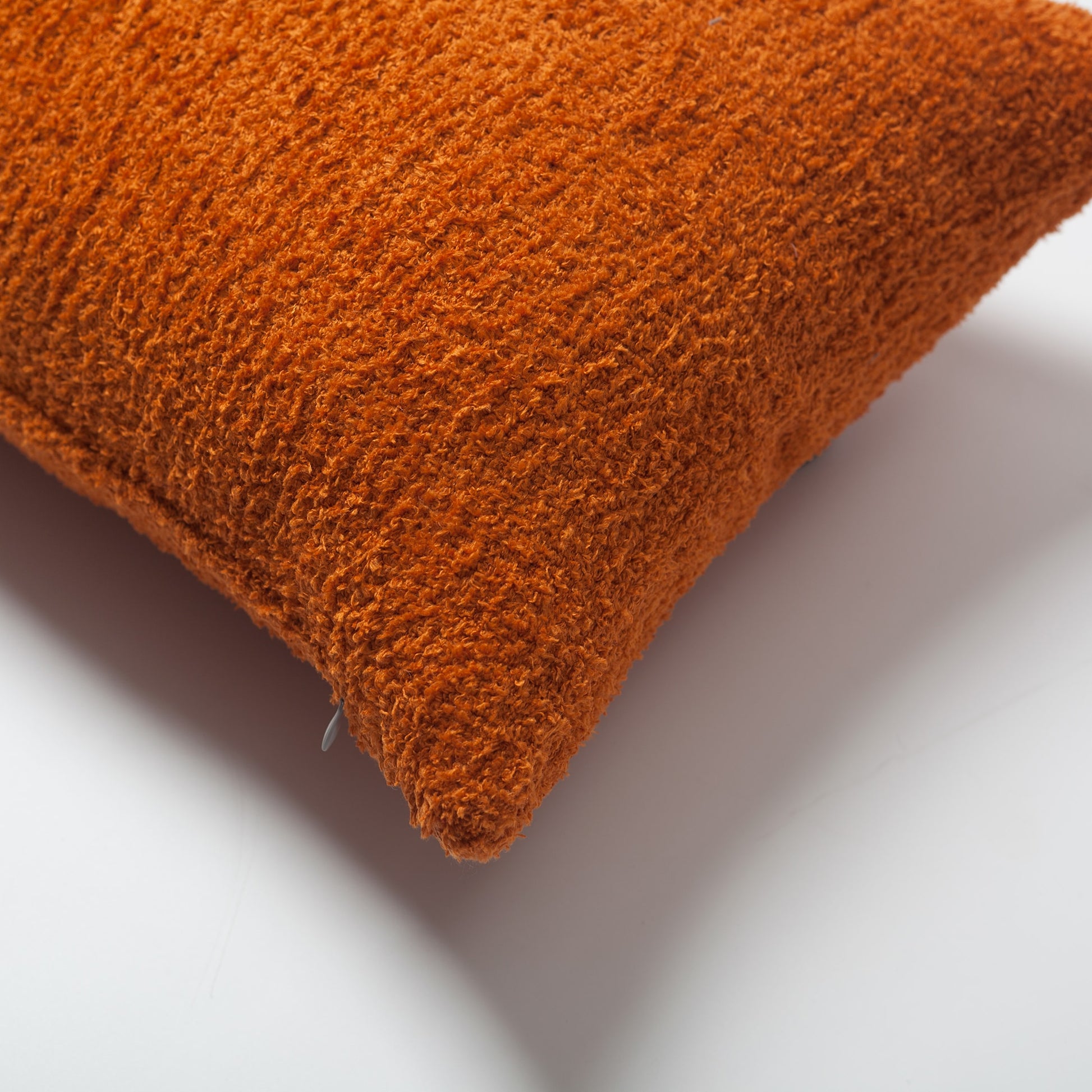 Cozy | Orange Plush Soft Textured Long Lumbar 14"x28" Throw Pillow Cover