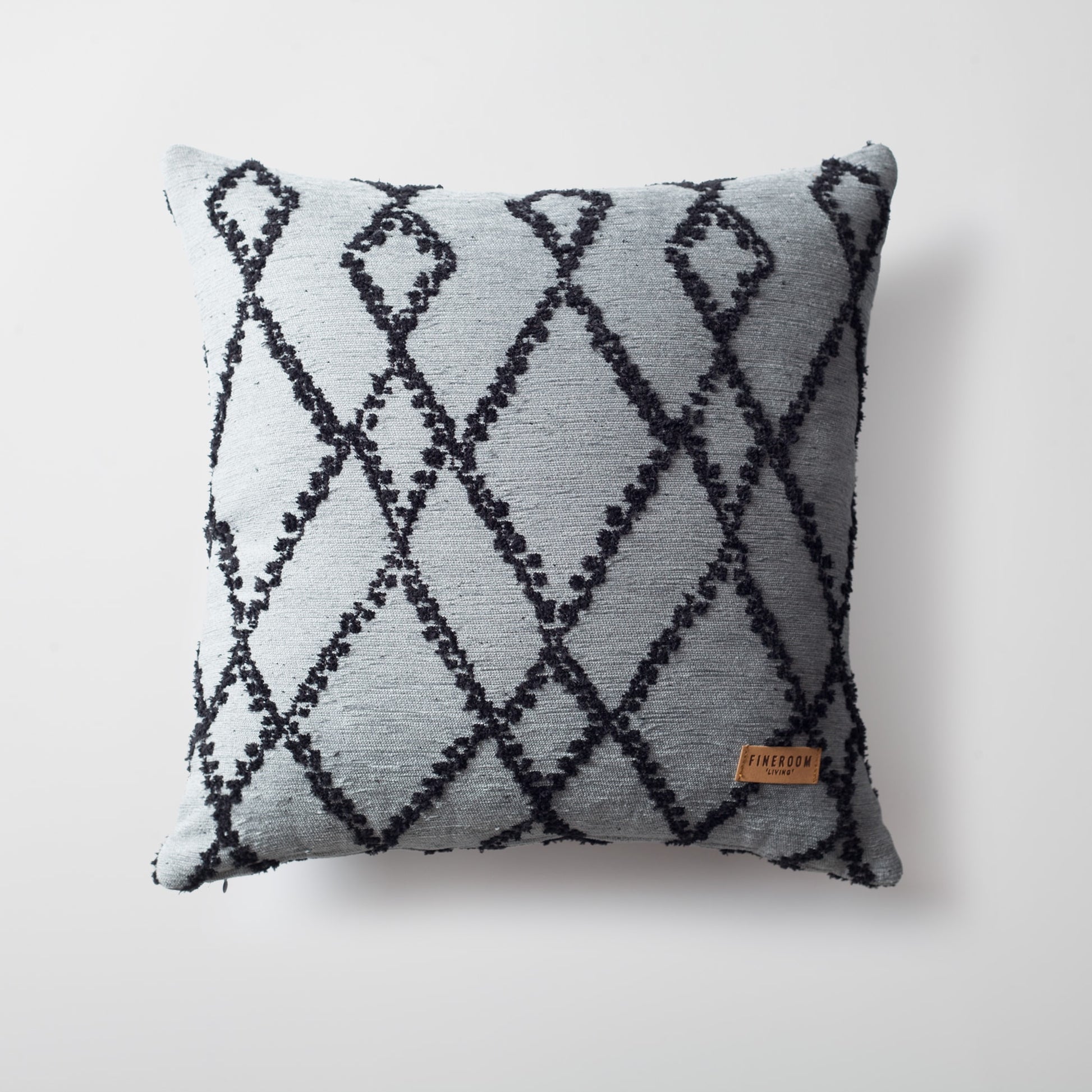 Teddy | Blue Woven Plaid Textured Square 18"x18'' Throw Pillow Cover