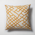 Maya | Yellow Kilim Patterned Tribal Boho Textured Square 20''x20'' Throw Pillow Cover