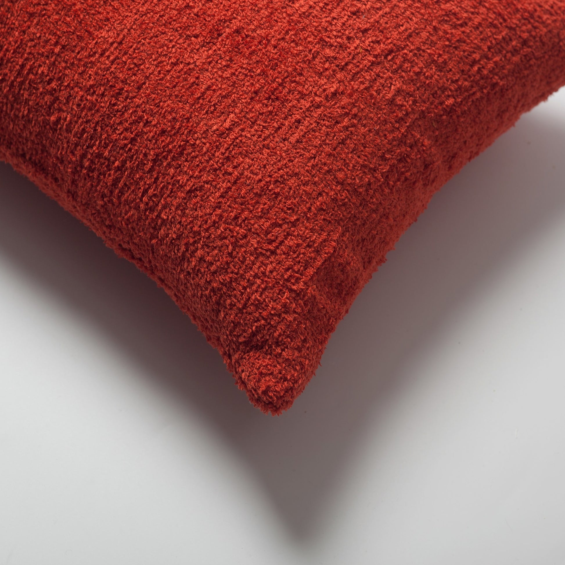 Cozy | Red Plush Soft Textured Long Lumbar 14"x28" Throw Pillow Cover
