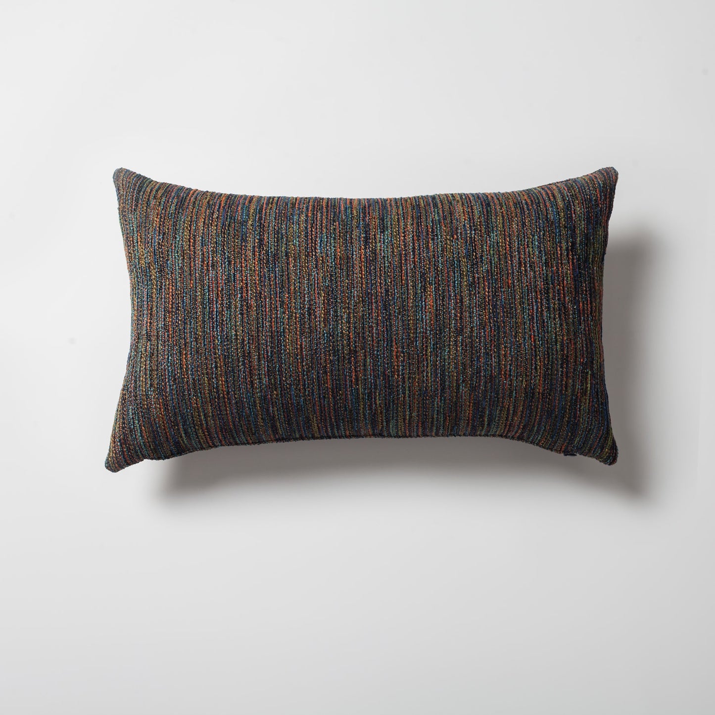 Bamboo | Blue Multicolored Textured Lumbar 12"x20'' Throw Pillow Cover