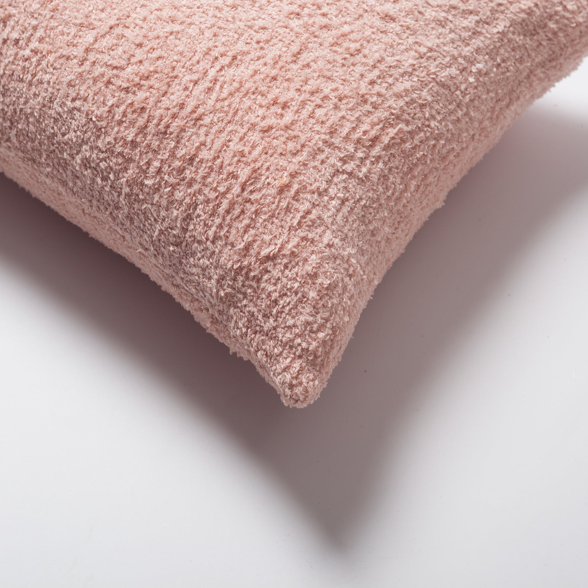 Cozy | Pink Plush Soft Textured Long Lumbar 14"x28" Throw Pillow Cover