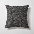 Flap | Black Textured Woven Square 20''x20'' Throw Pillow Cover