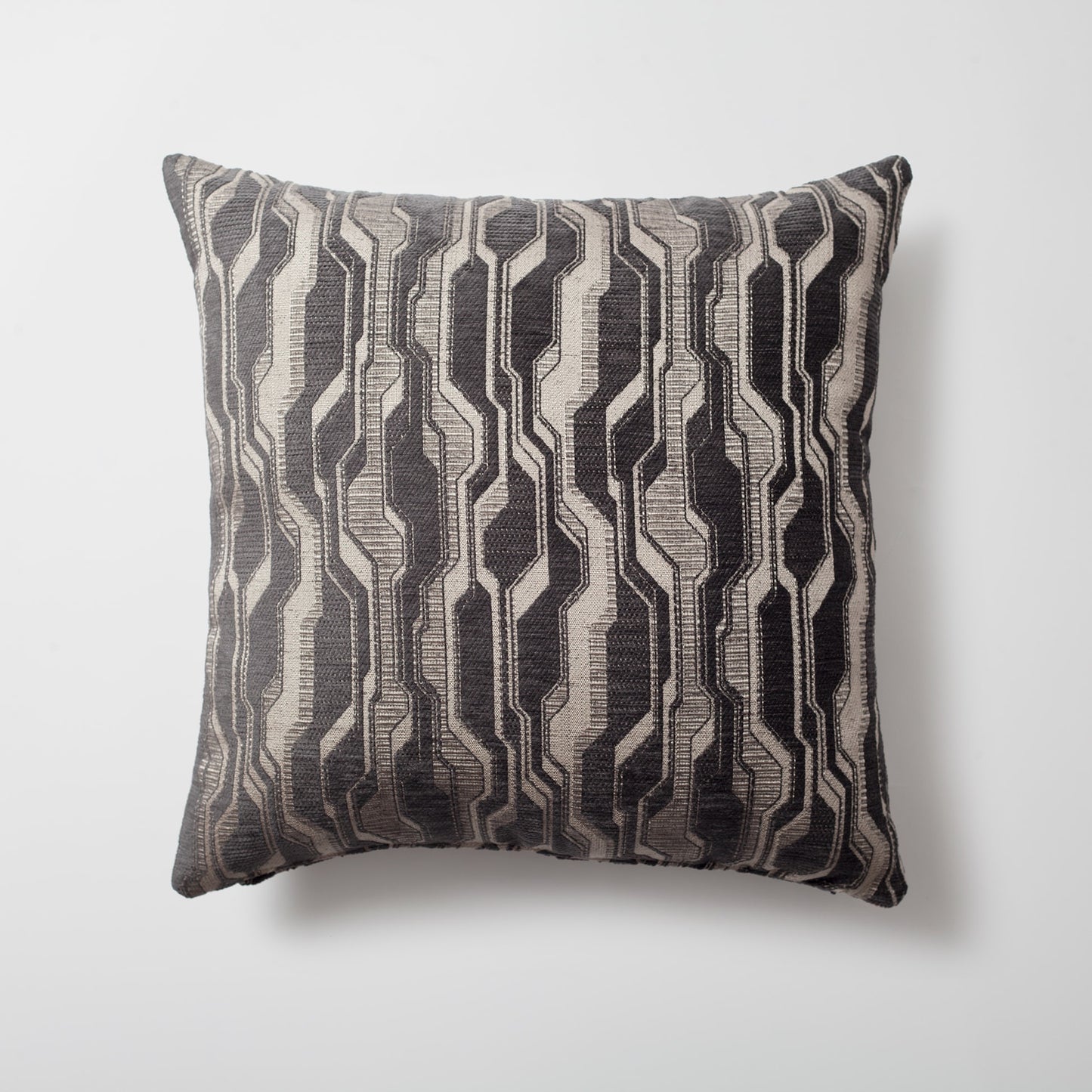 Lebon | Dark Gray Modern Geometric Patterned Square 20''x20'' Throw Pillow Cover