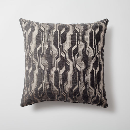 Lebon | Dark Gray Modern Geometric Patterned Square 20''x20'' Throw Pillow Cover