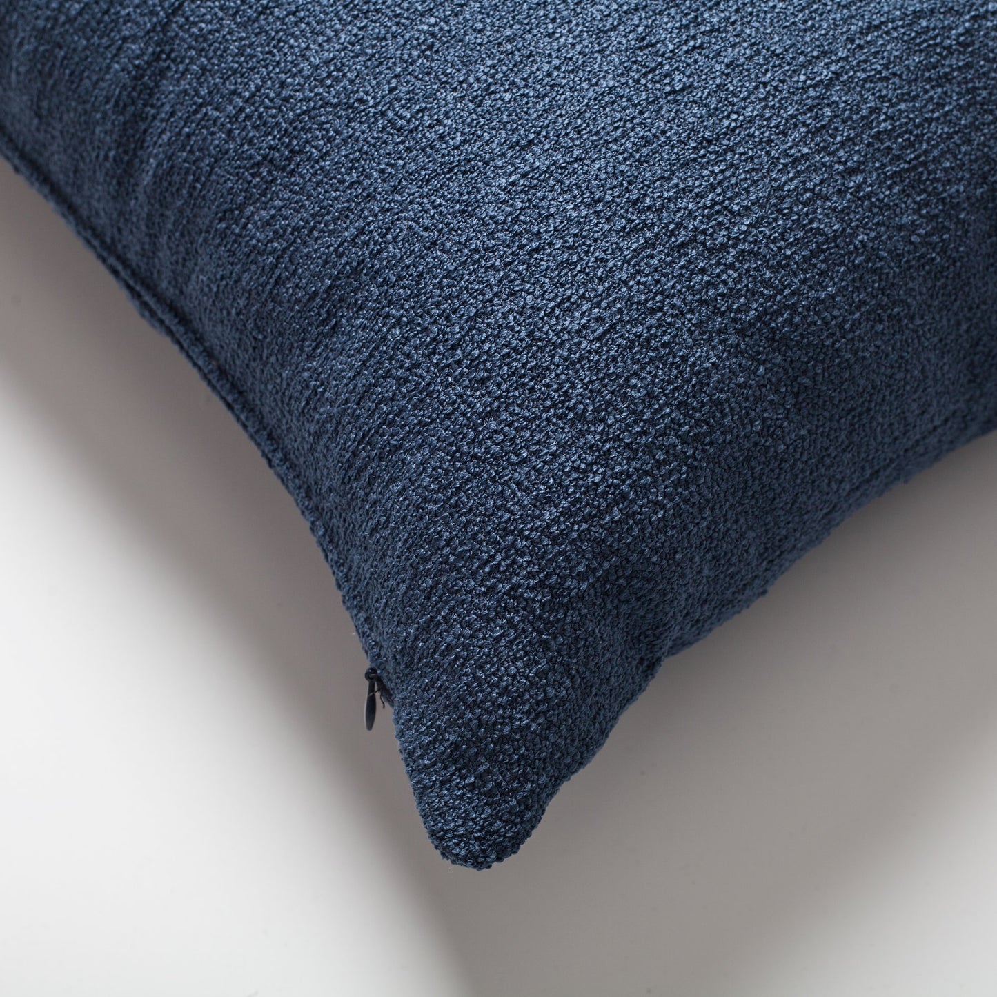 Julia | Blue Boucle Textured Solid Long Lumbar 14"x28" Throw Pillow Cover