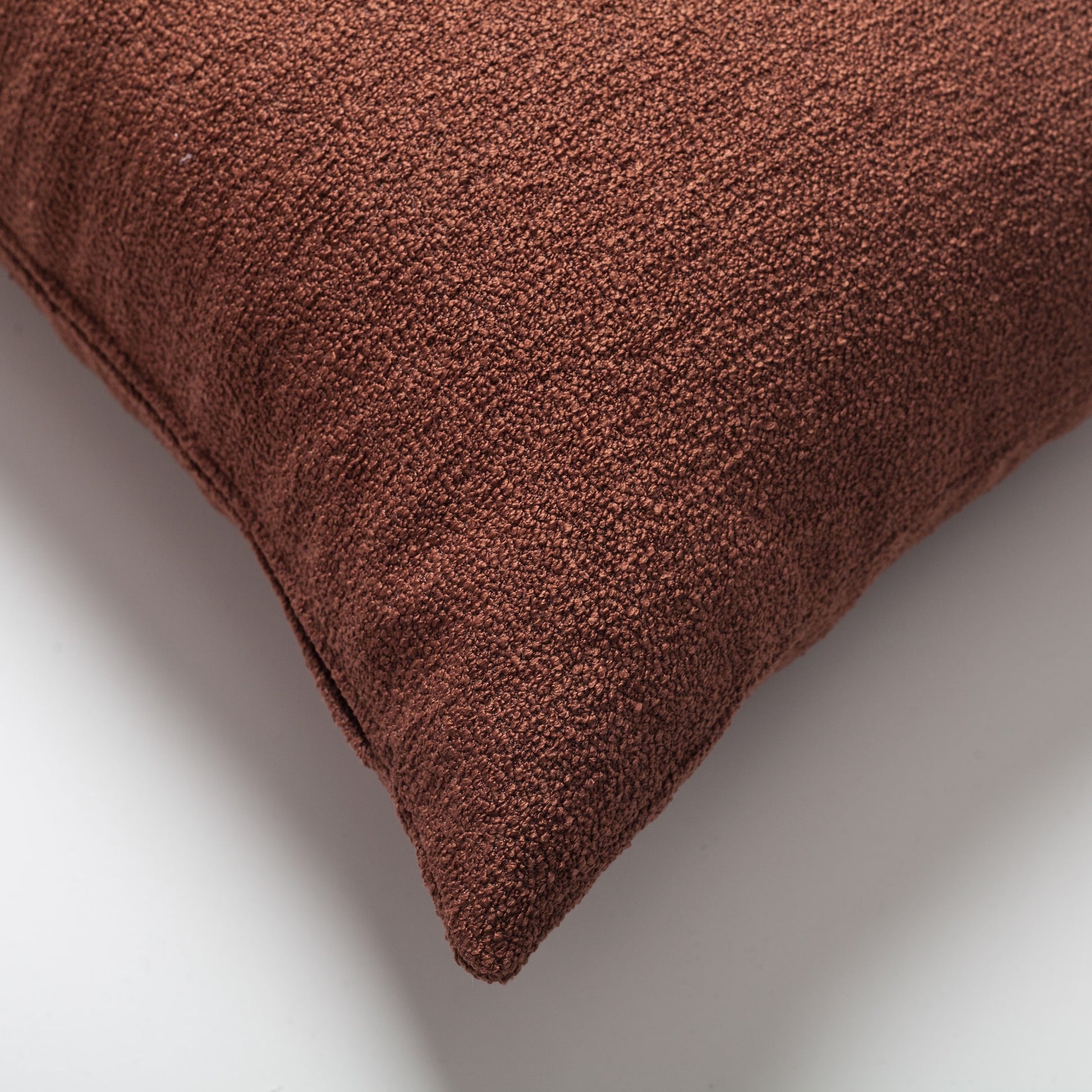 Julia | Brown Boucle Textured Solid Long Lumbar 14"x28" Throw Pillow Cover