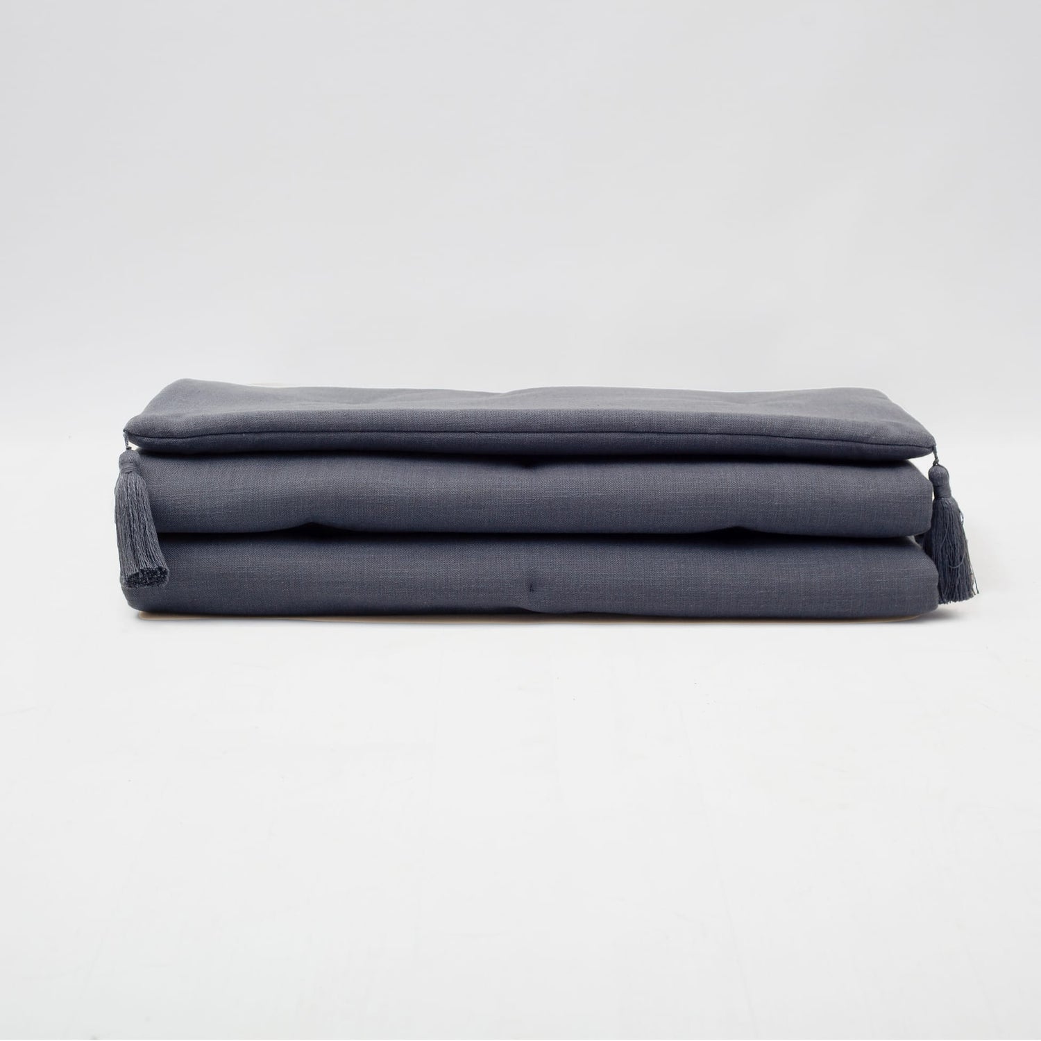 Loom Bed Runner | Dark Gray Neutral Linen Blend