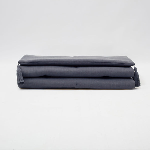 Dark gray wide bed runner