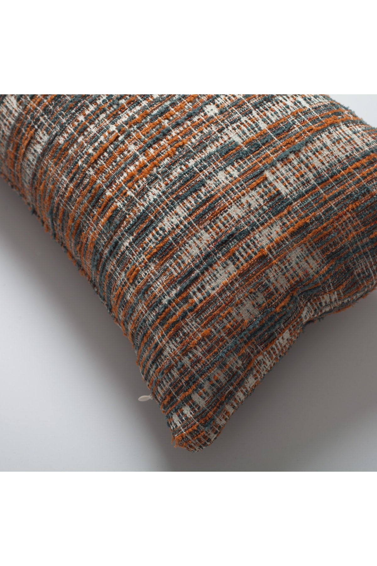 Tweed | Orange Heathered Woven Textured Plain Lumbar 12"x20'' Throw Pillow Cover