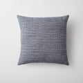 Kraft | Navy Blue Textured Woven Square 18''x18'' Throw Pillow Cover