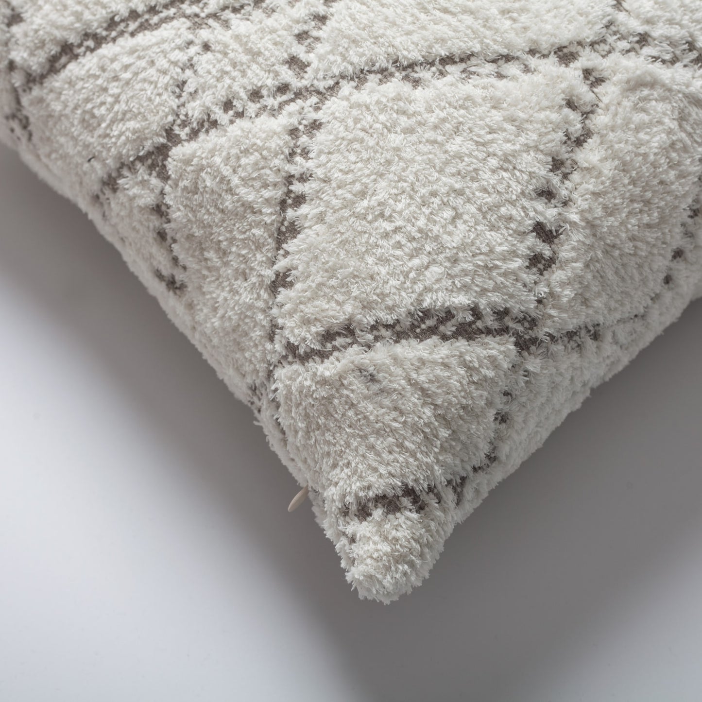 Asos | White Geometric Diamond Pattern Textured Tufted Square 18"x18'' Throw Pillow Cover