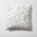 Amorf | White Abstract Minimal Design Textured Square 20"x20'' Throw Pillow Cover