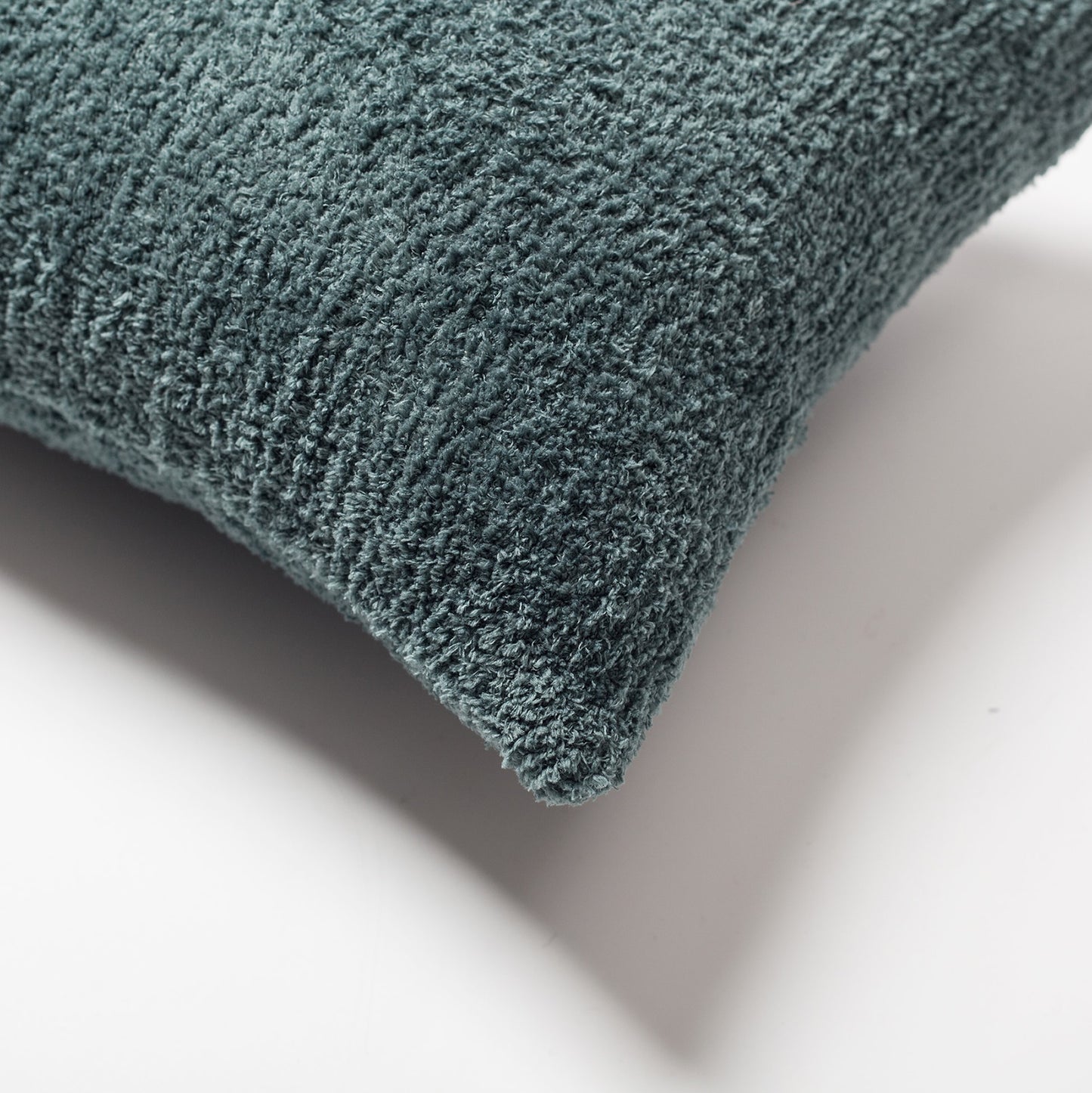 Cozy | Teal Blue Plush Soft Textured Long Lumbar 14"x28" Throw Pillow Cover