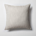 Porto | Beige Neutral Solid Linen-Blend Flanged Square 20''x20'' Throw Pillow Cover