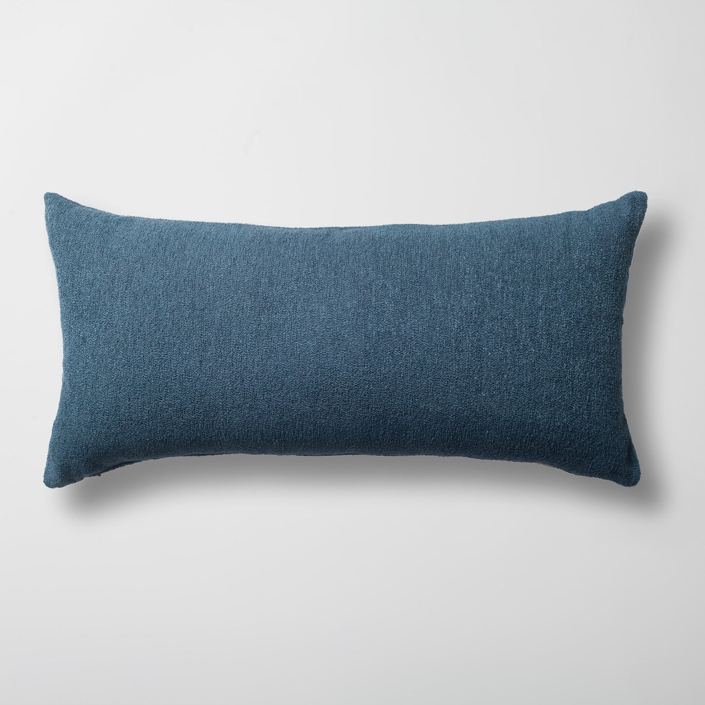 Julia | Teal Blue Boucle Textured Solid Long Lumbar 14"x28" Throw Pillow Cover