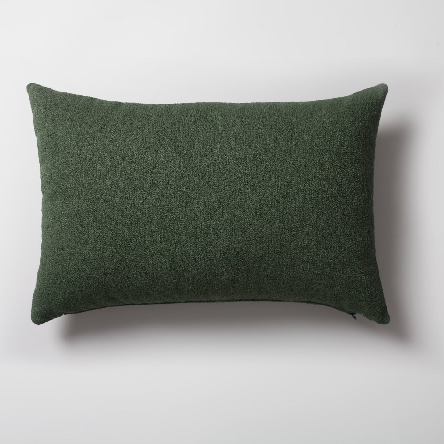 Julia | Green Boucle Textured Solid Lumbar 16''x24'' Throw Pillow Cover