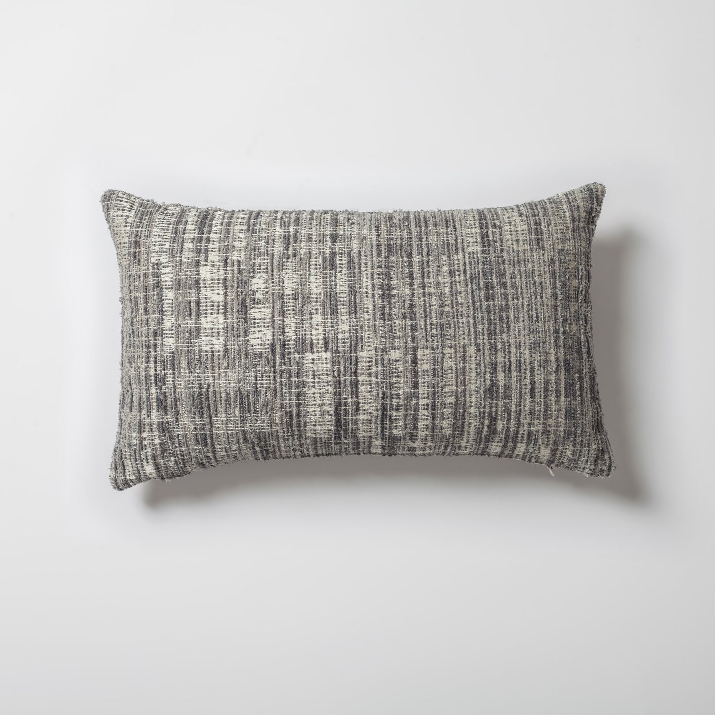 Tweed | Gray Heathered Woven Textured Plain Lumbar 12"x20'' Throw Pillow Cover